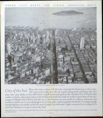 1930s San Francisco Brochure Page 1