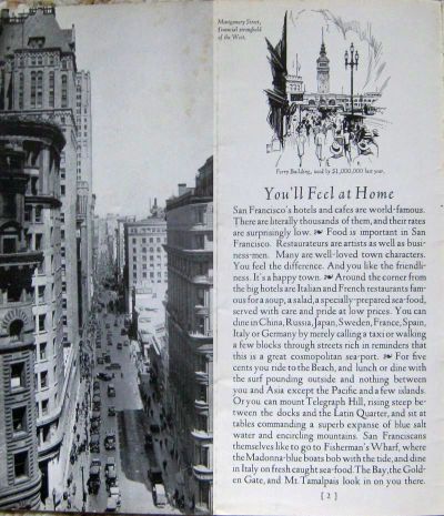 1930s San Francisco Brochure Page 2